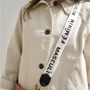 Clare V Strap Masculin/feminin Black White